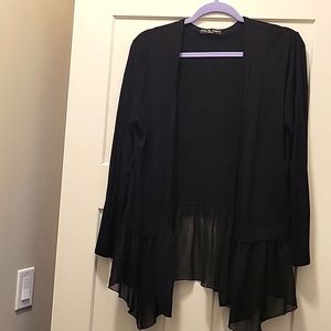 Kim and Cami Xl ruffled cardigan